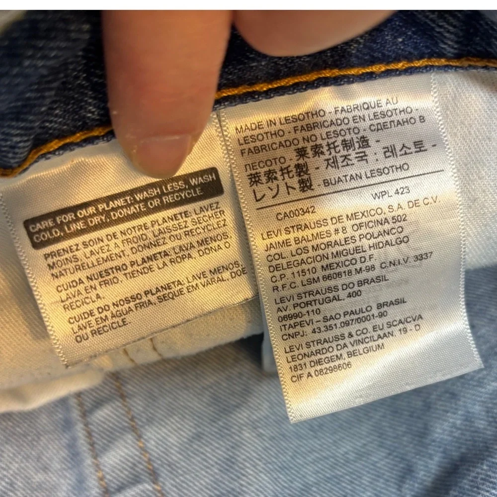 Levi's 505 Regular Fit Straight Leg‎ Blue Denim Jeans W34 L34